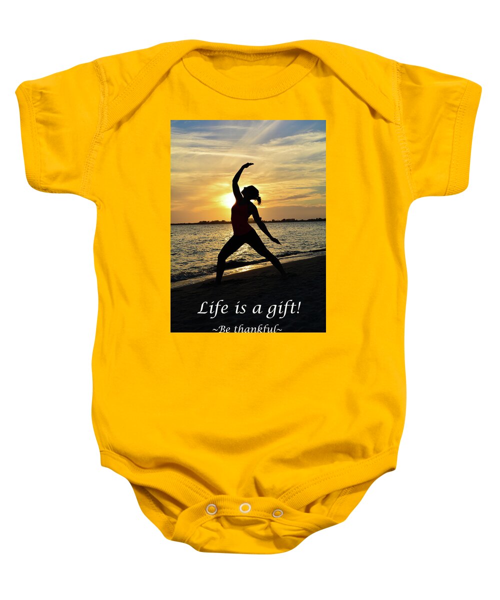 Poster Baby Onesie featuring the photograph Life is a Gift by Lisa Kilby
