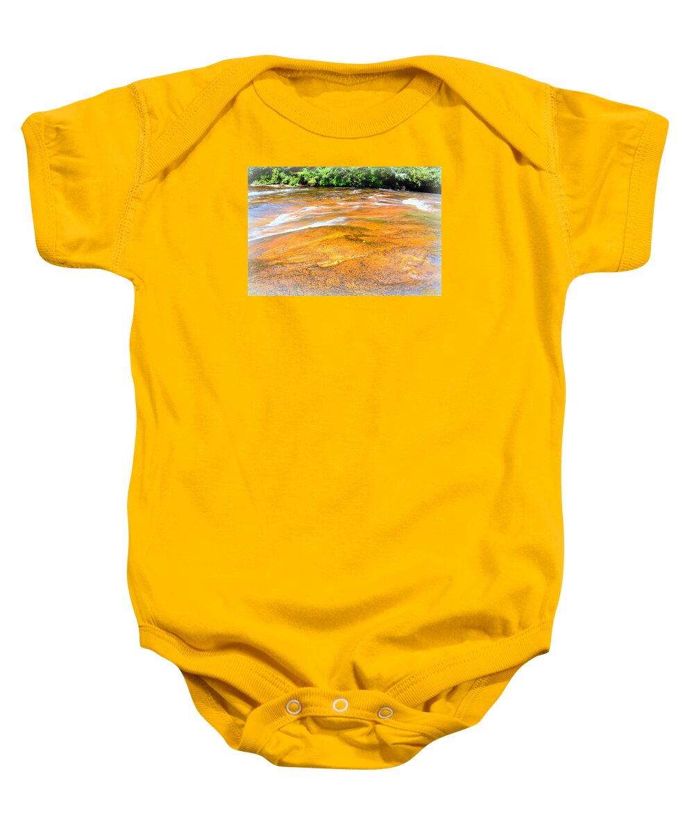 Dupont State Forest Nc Baby Onesie featuring the photograph Liquid Gold by Lisa Wooten