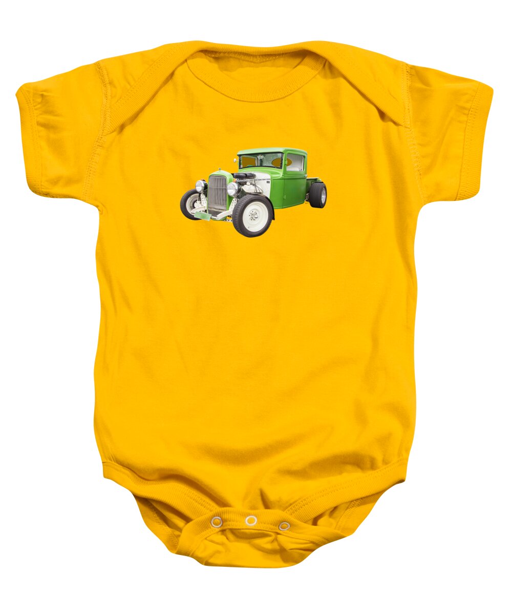 Car Baby Onesie featuring the photograph Little Green 32 by Keith Hawley