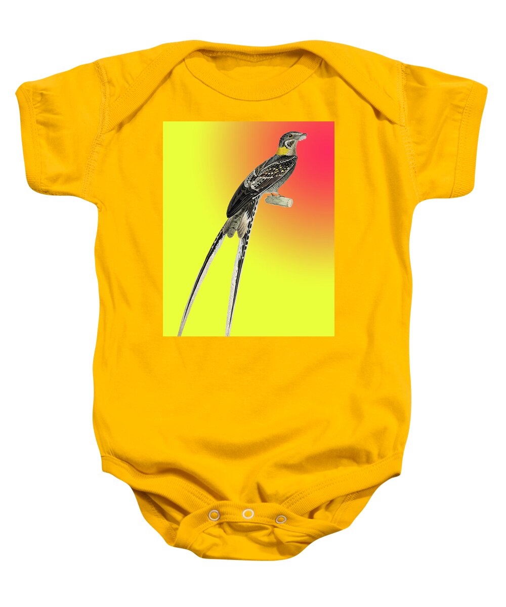 Long Baby Onesie featuring the photograph Long Tailed Bird with Whiskers by Douglas Barnett