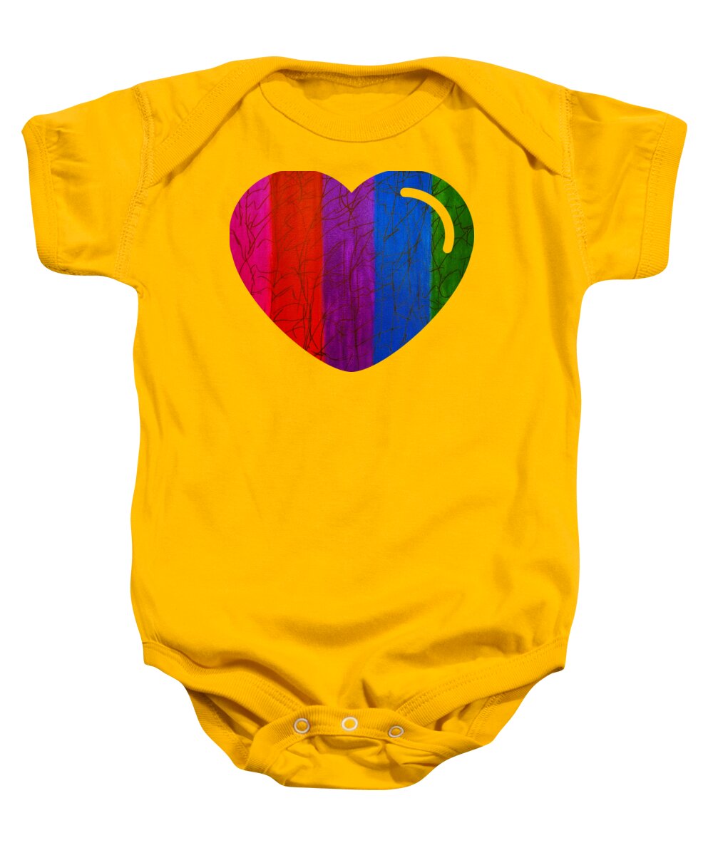 Love Baby Onesie featuring the painting Love Is Love by Rachel Hannah