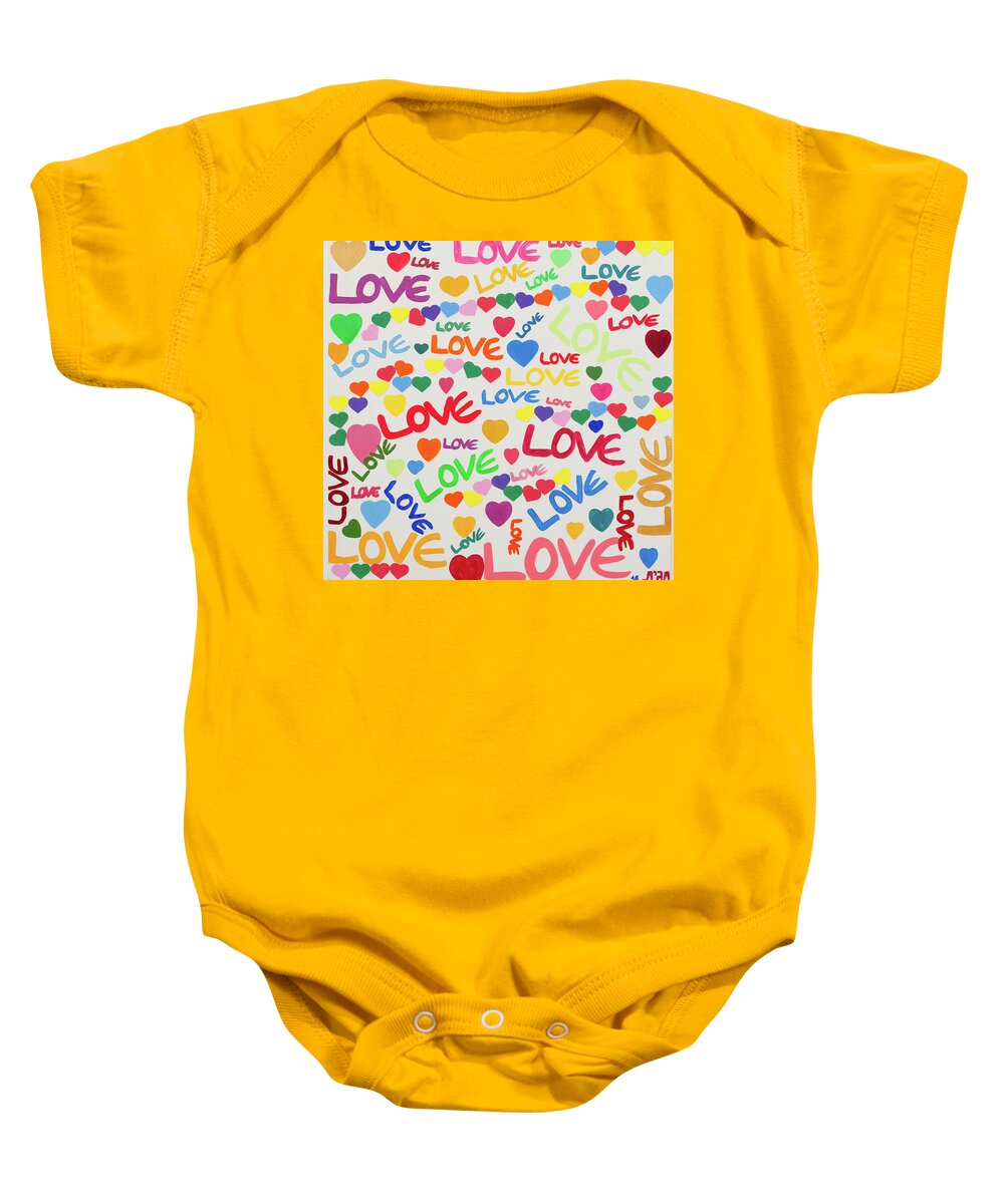 Love Baby Onesie featuring the drawing Love Story by Hagit Dayan