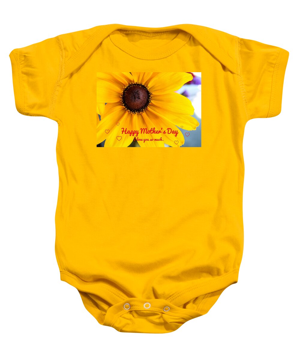 Mother Baby Onesie featuring the photograph Love You Mama by Alison Frank