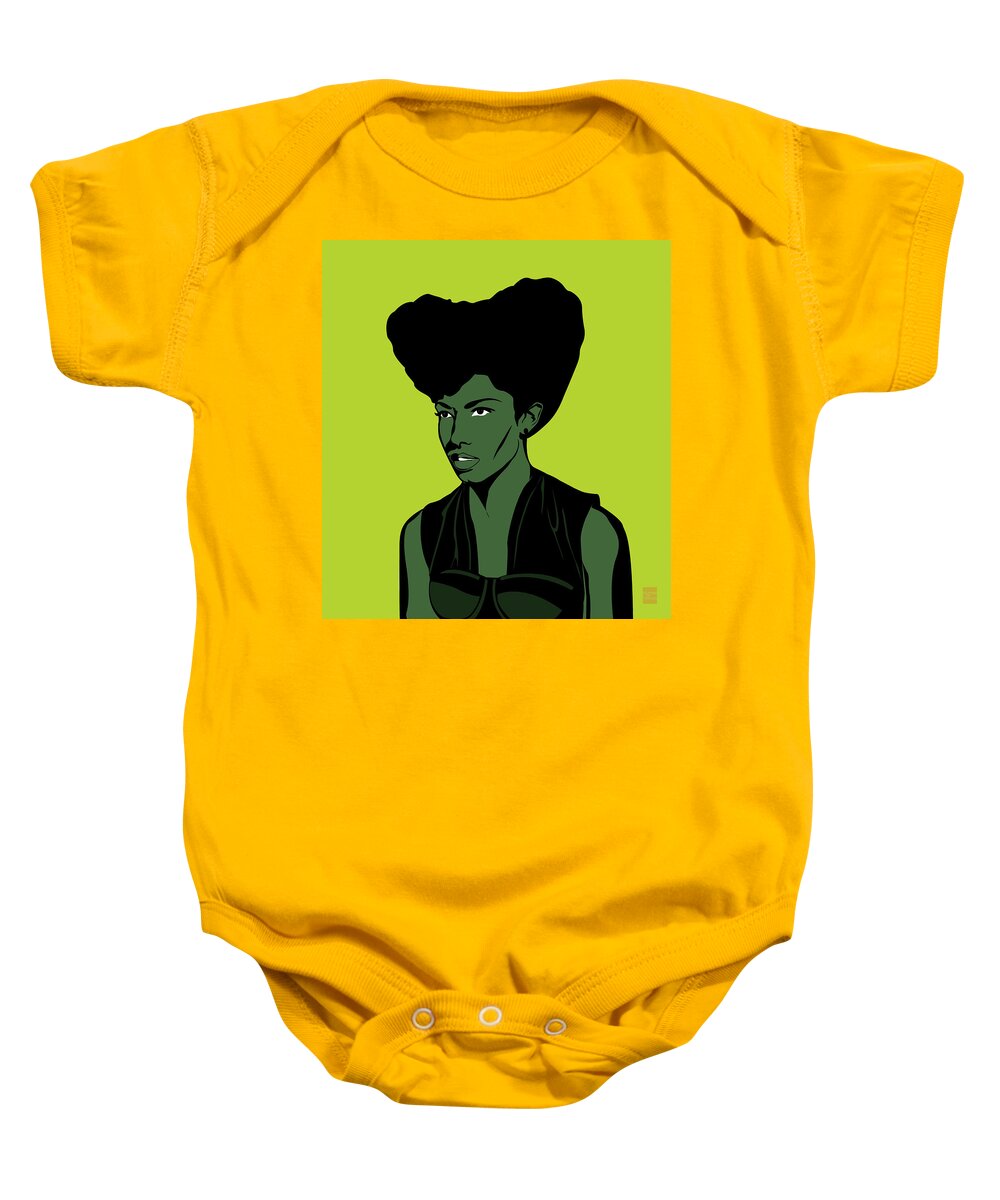Green Baby Onesie featuring the digital art LoveFro by Scheme Of Things Graphics