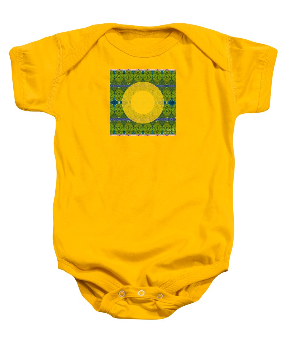 The Sun Baby Onesie featuring the digital art May Tomorrow Be Better For All by Helena Tiainen