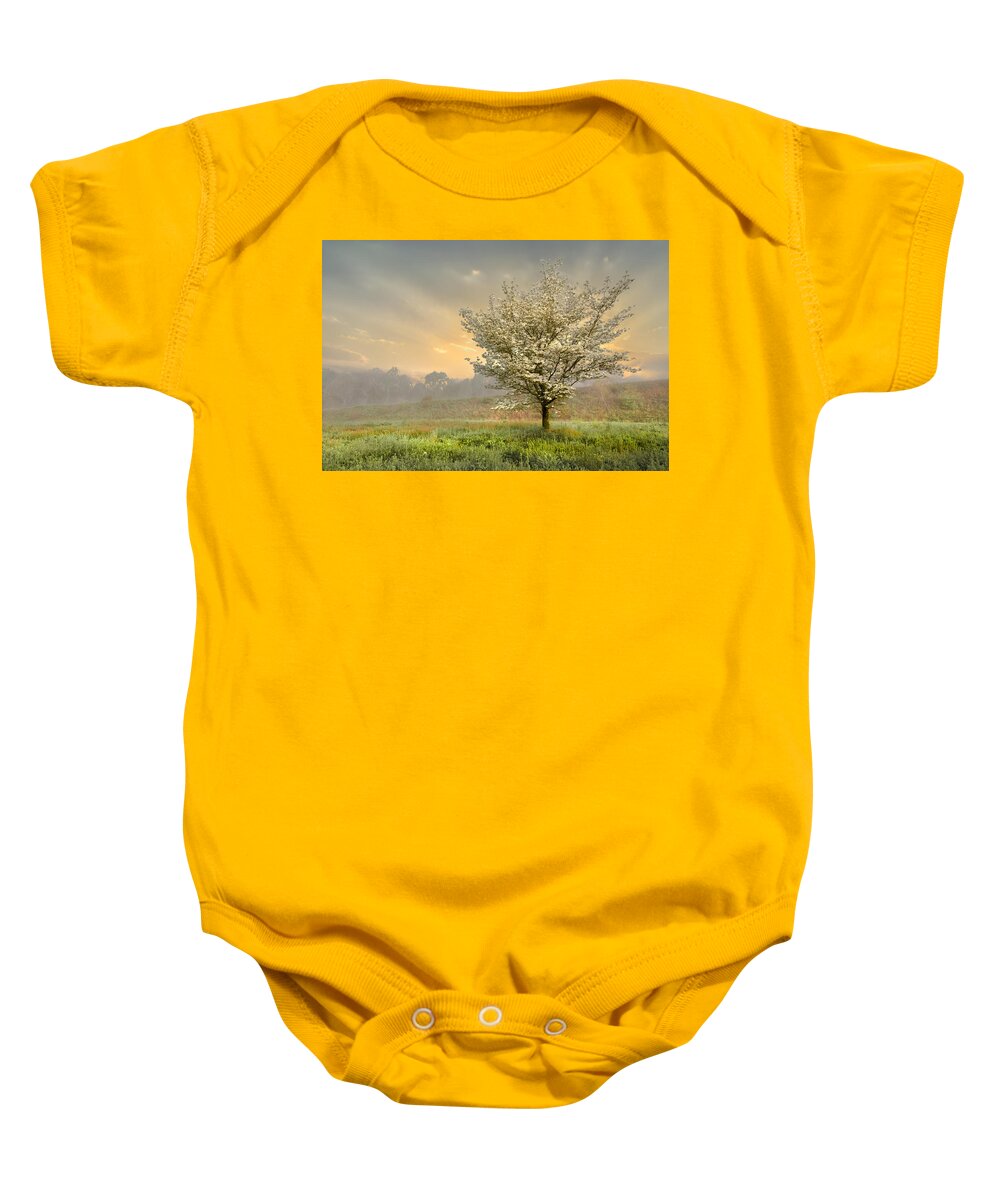Clouds Baby Onesie featuring the photograph Morning Celebration by Debra and Dave Vanderlaan