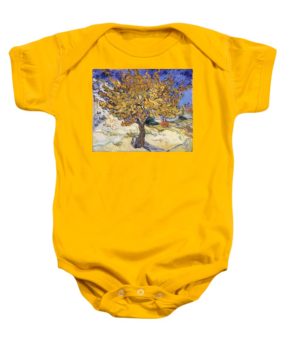 Mulberry Baby Onesie featuring the painting Mulberry Tree by Vincent Van Gogh