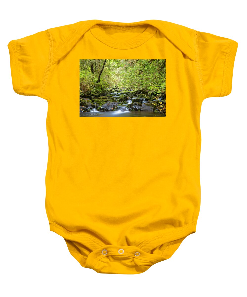 Willamette Valley Baby Onesie featuring the photograph Peaceful Stream by Catherine Avilez