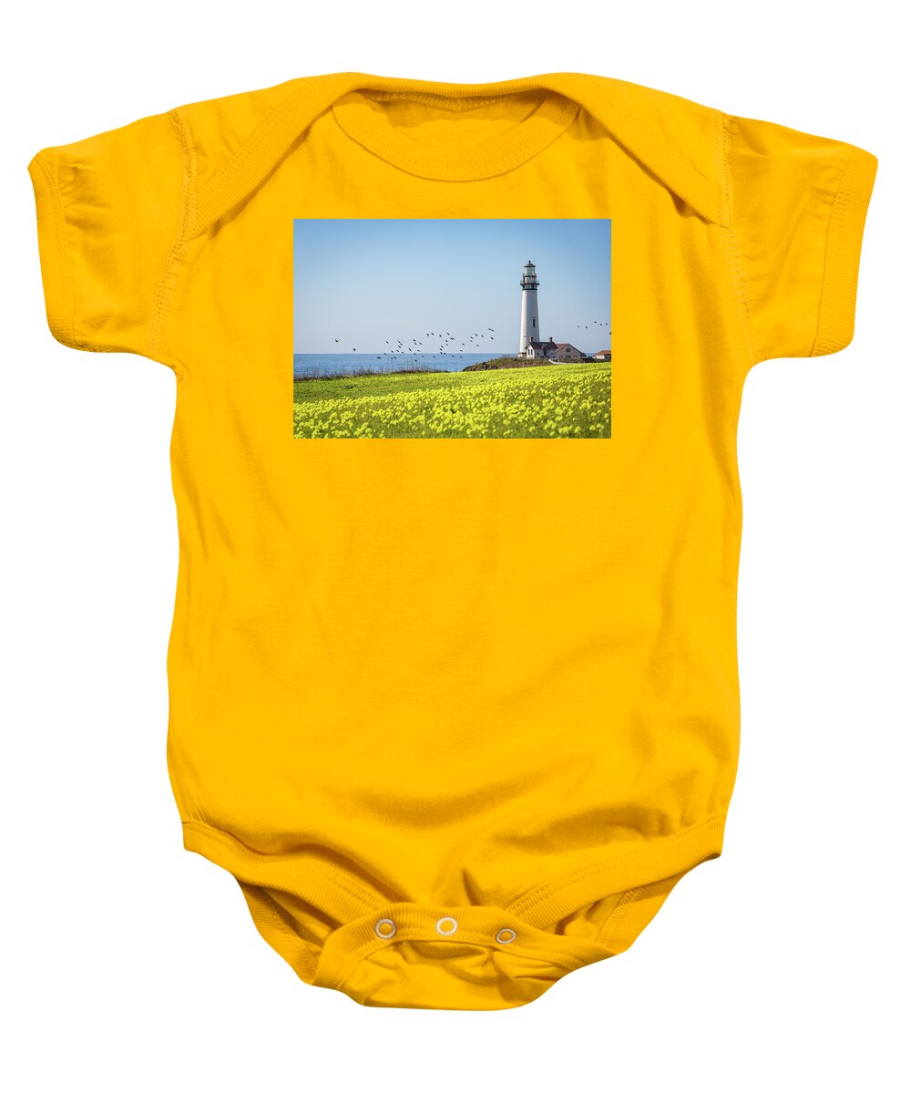 Pigeon Point Light Station Baby Onesie featuring the photograph Pigeon Point Light Station Historic Park by Donnie Whitaker