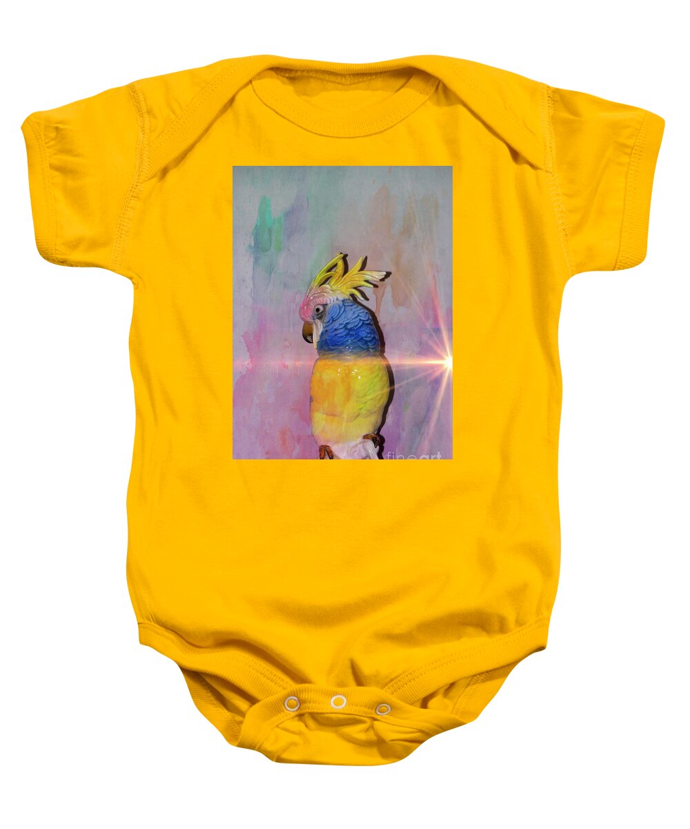 Parrot Baby Onesie featuring the photograph Polly Wanna Cracker... NOW by Al Bourassa