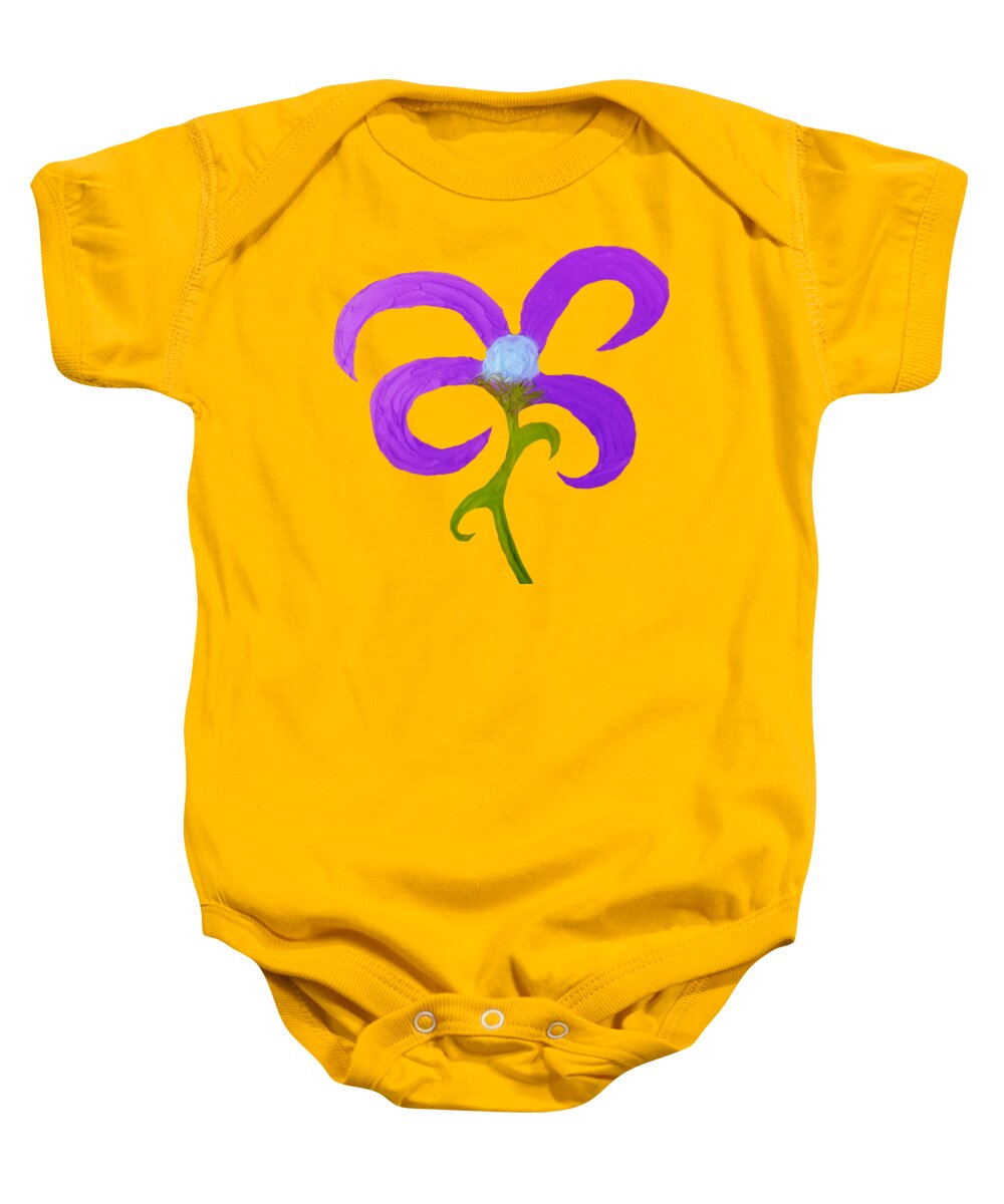Contemporary Baby Onesie featuring the mixed media Quirky 3 by Rachel Hannah