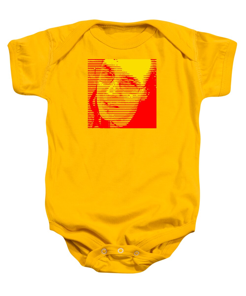  Baby Onesie featuring the photograph Red and Yellow Line Selfie by Steve Fields