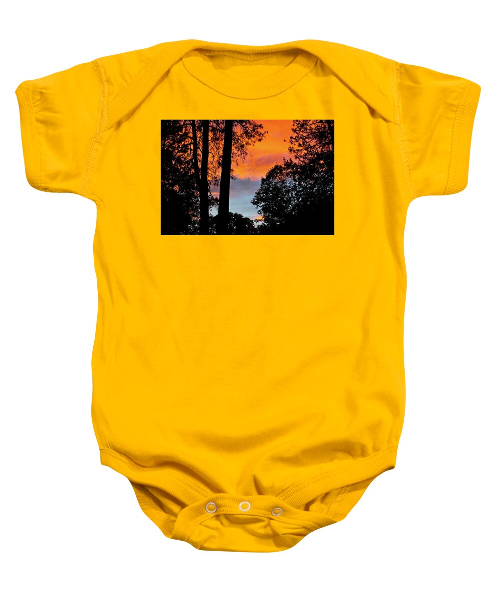 Sunset Baby Onesie featuring the photograph Red Sky at Night by Michele Myers