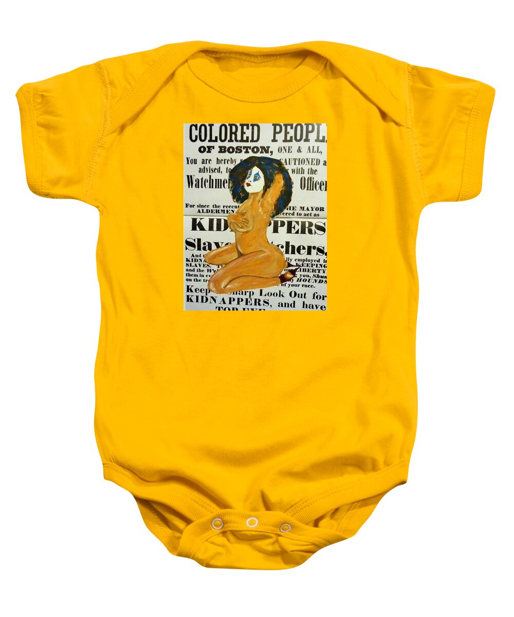 Black Baby Onesie featuring the photograph Renee Caution by Deedee Williams