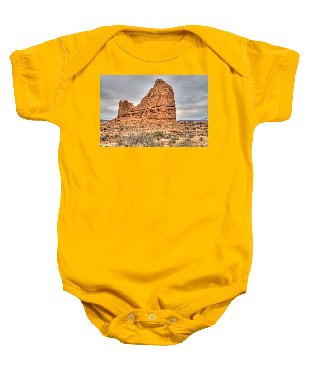 Landscape Baby Onesie featuring the photograph Rock Formation by Brett Engle