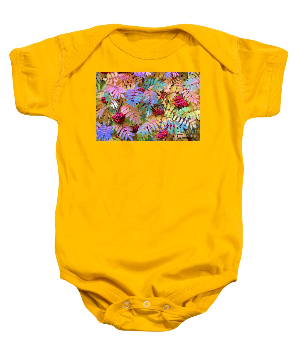 Sorbus Aucuparia Baby Onesie featuring the photograph Rowan by Michele Penner