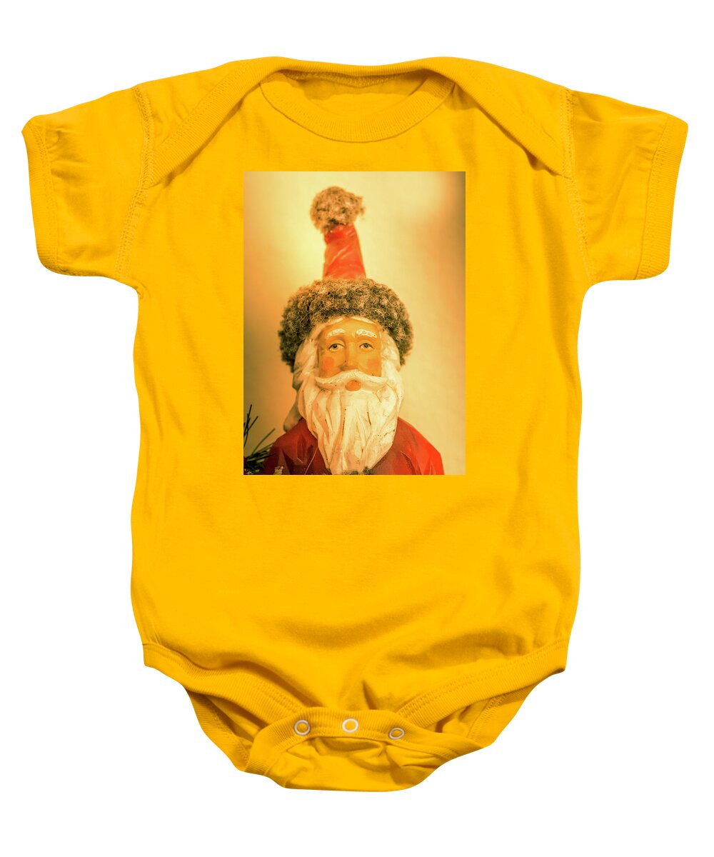 Santa Baby Onesie featuring the photograph Santa Is Watching by Allin Sorenson