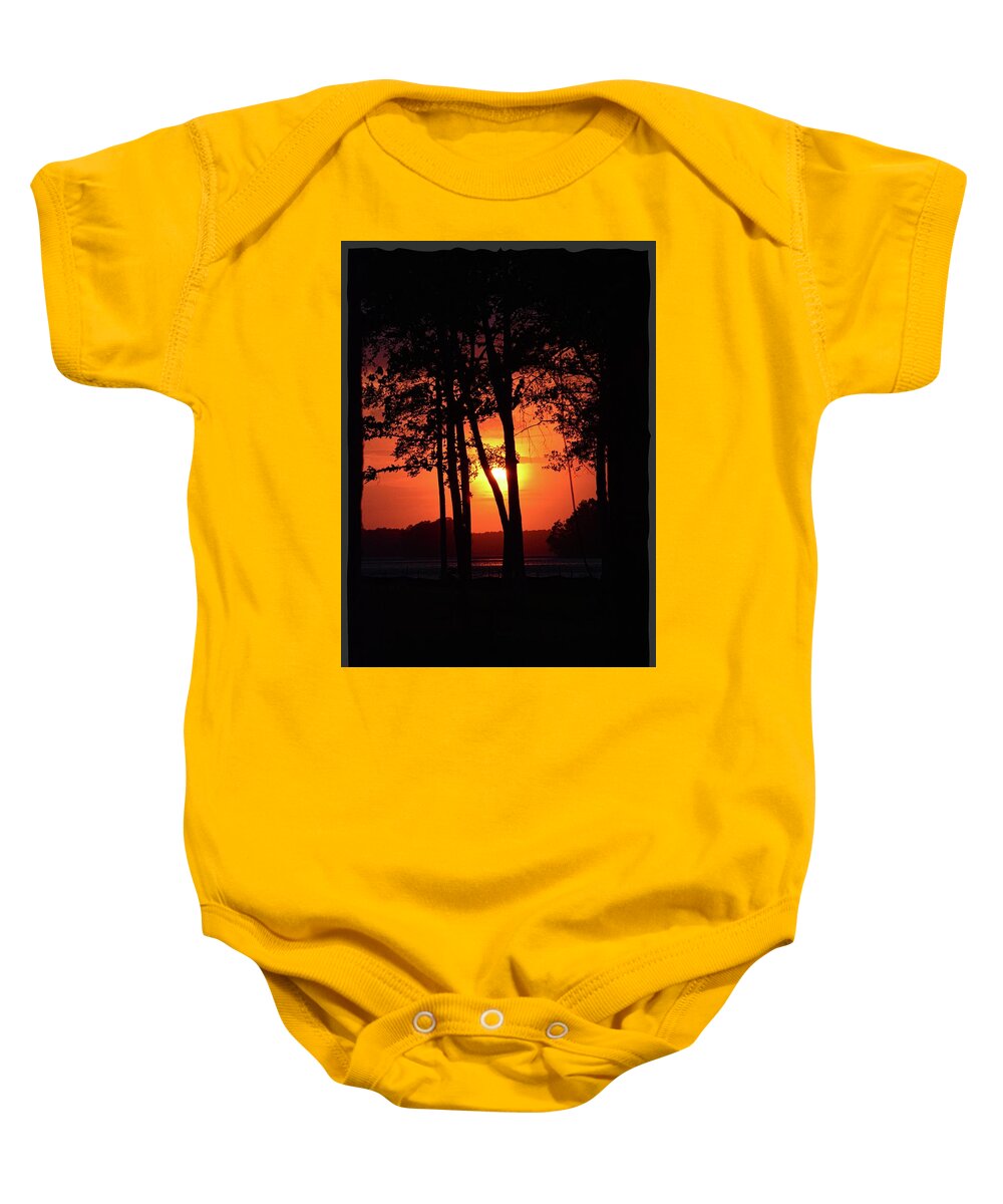 Silhouettes Baby Onesie featuring the photograph Silhouettes by Lisa Wooten