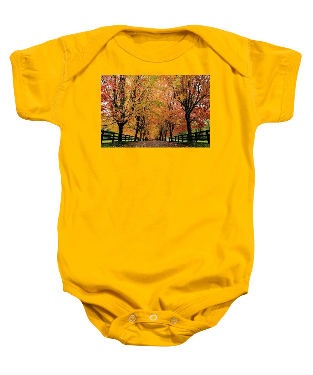 Snoqualmie Baby Onesie featuring the photograph Snoqualmie Fall Colors by Matt McDonald