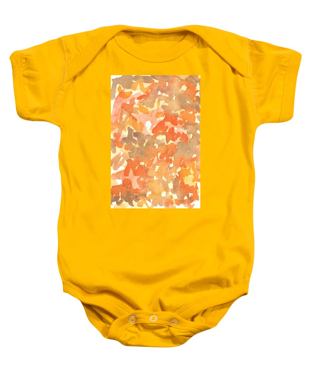 Orange Baby Onesie featuring the painting Stake Me a Claim by Marcy Brennan