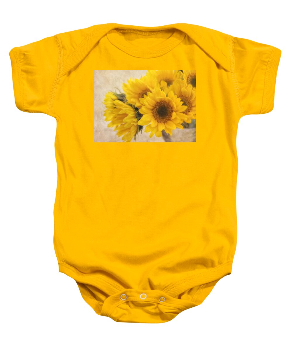 Sunflower Baby Onesie featuring the photograph Sunburst by Kim Hojnacki