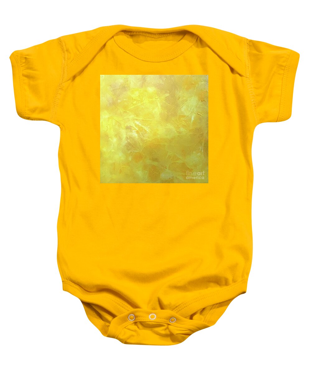 Yellow Baby Onesie featuring the painting Sunlight by Jilian Cramb - AMothersFineArt