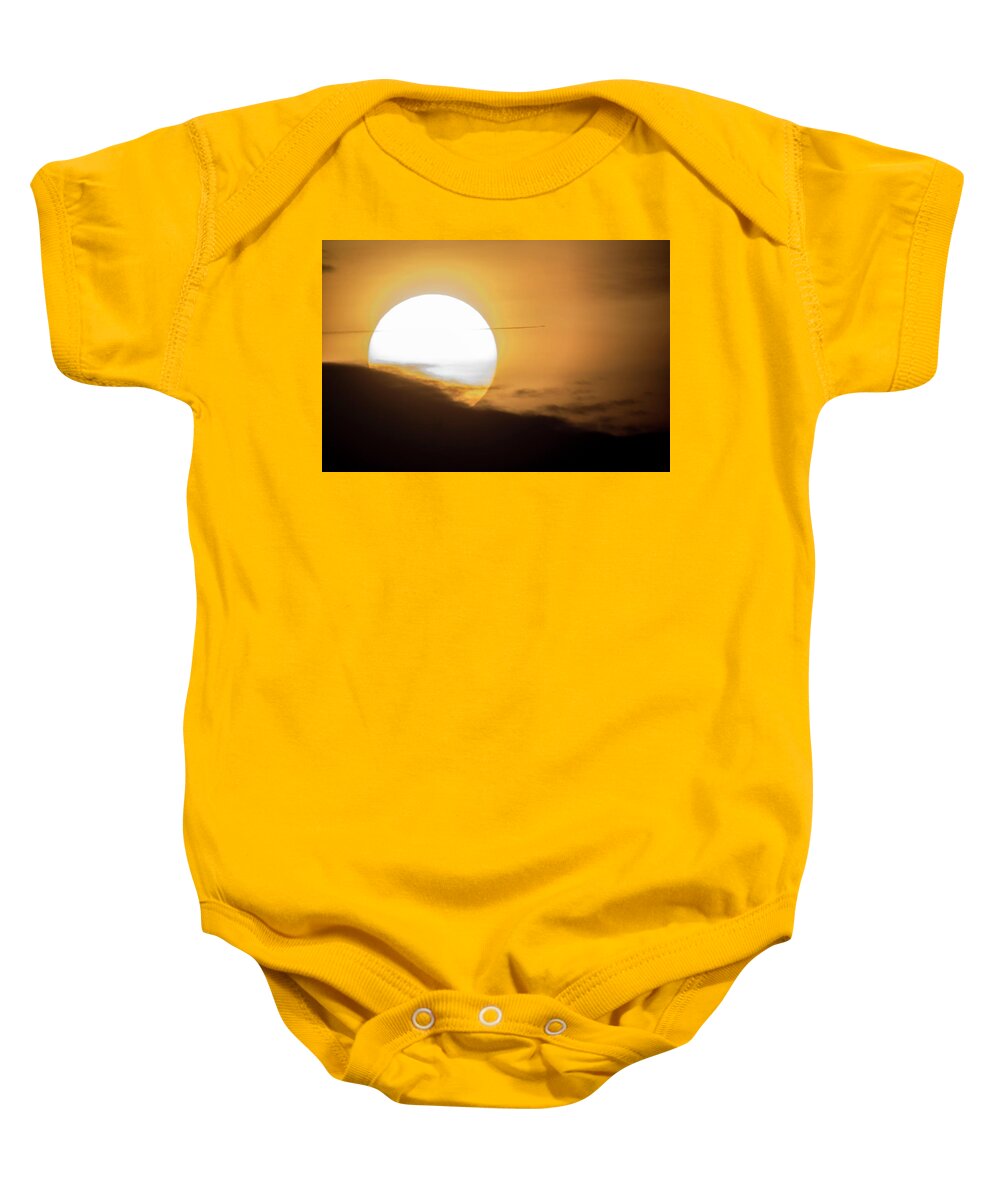 Sunset Baby Onesie featuring the photograph Sunset in Spring by Wolfgang Stocker