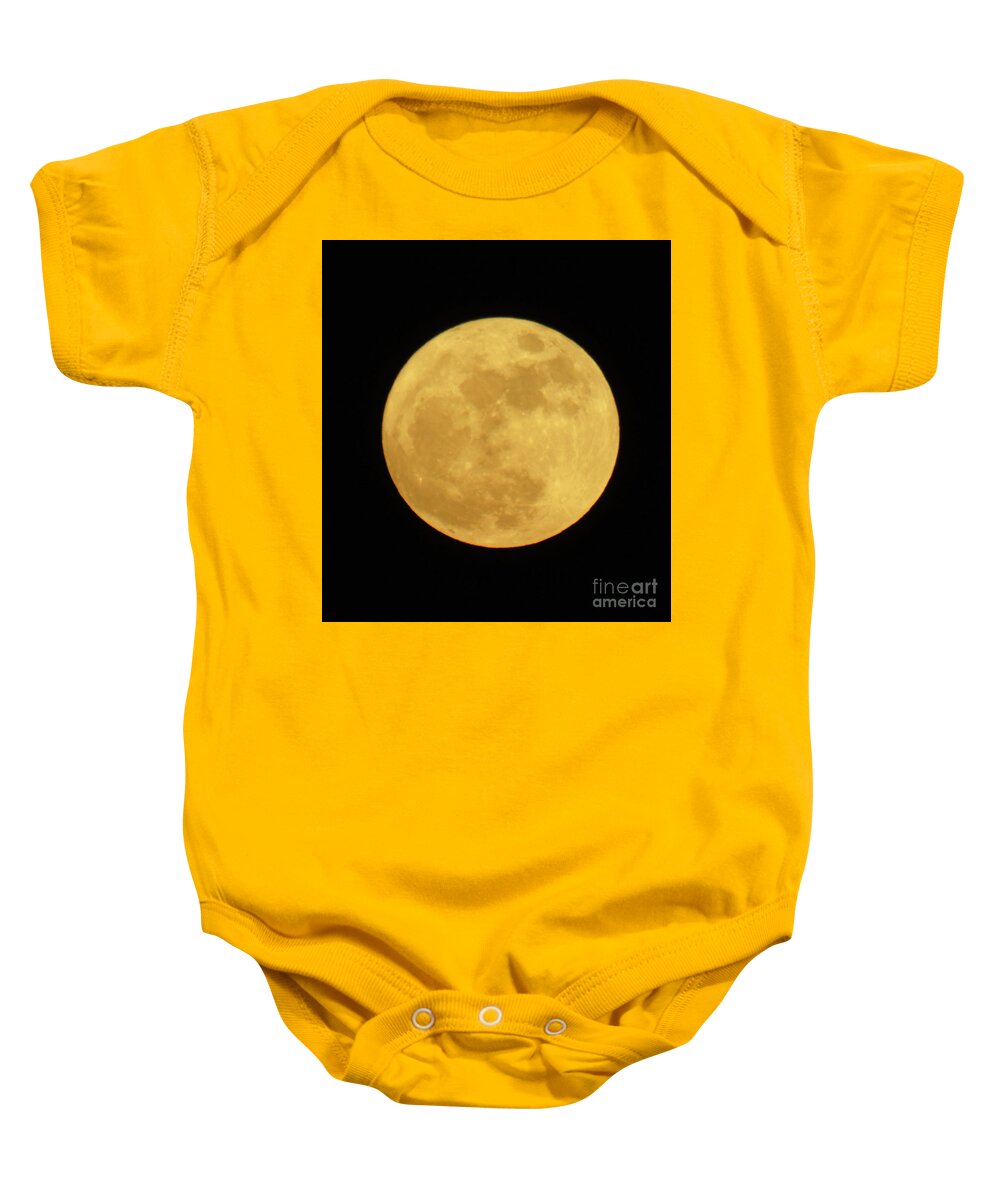 Supermoon Baby Onesie featuring the photograph Super Moon December 2016 by D Hackett