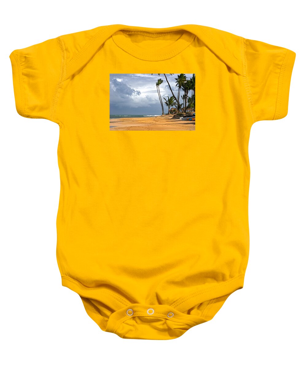 Palms Baby Onesie featuring the photograph Sway by Robert Och