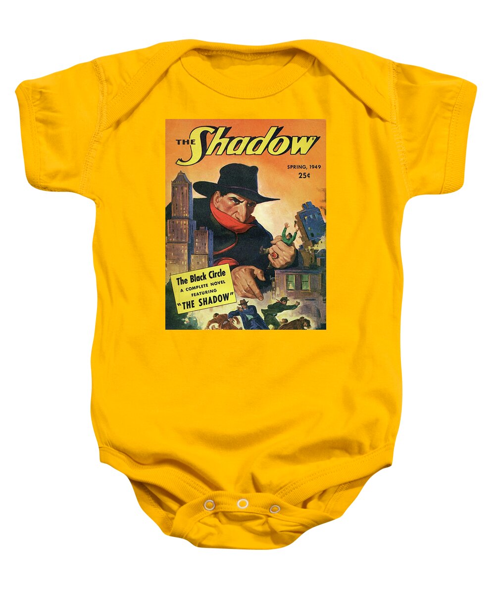 The Shadow Baby Onesie featuring the painting The Shadow The Black Circle by Conde Nast