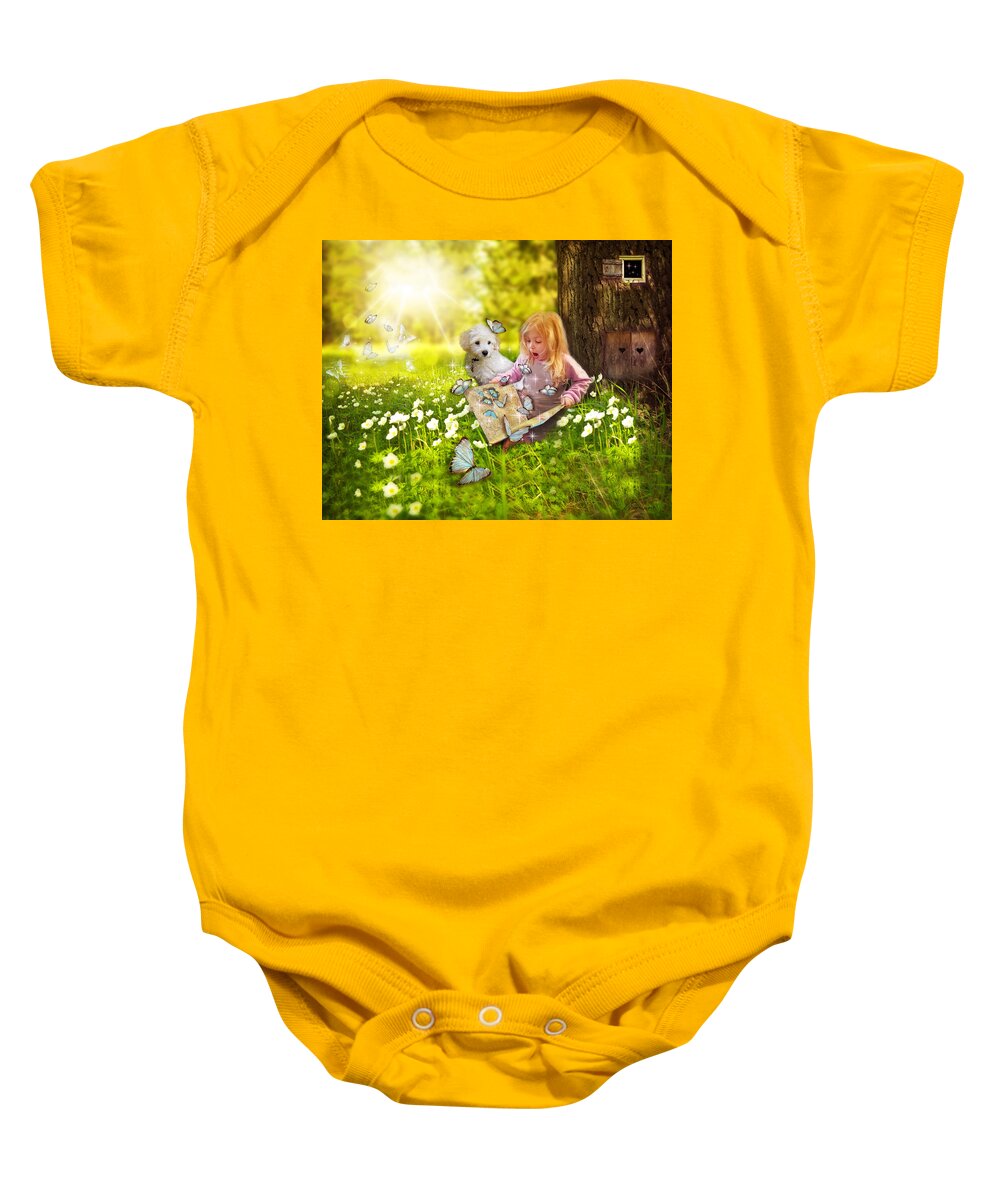 Fairy Baby Onesie featuring the photograph The Butterfly Book by Diana Haronis