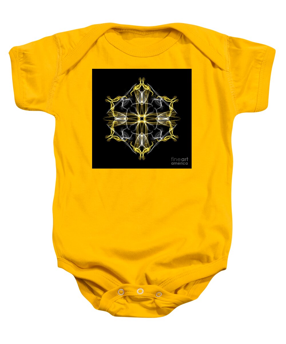 Faces Baby Onesie featuring the digital art The Faces Reflect by Joy Watson