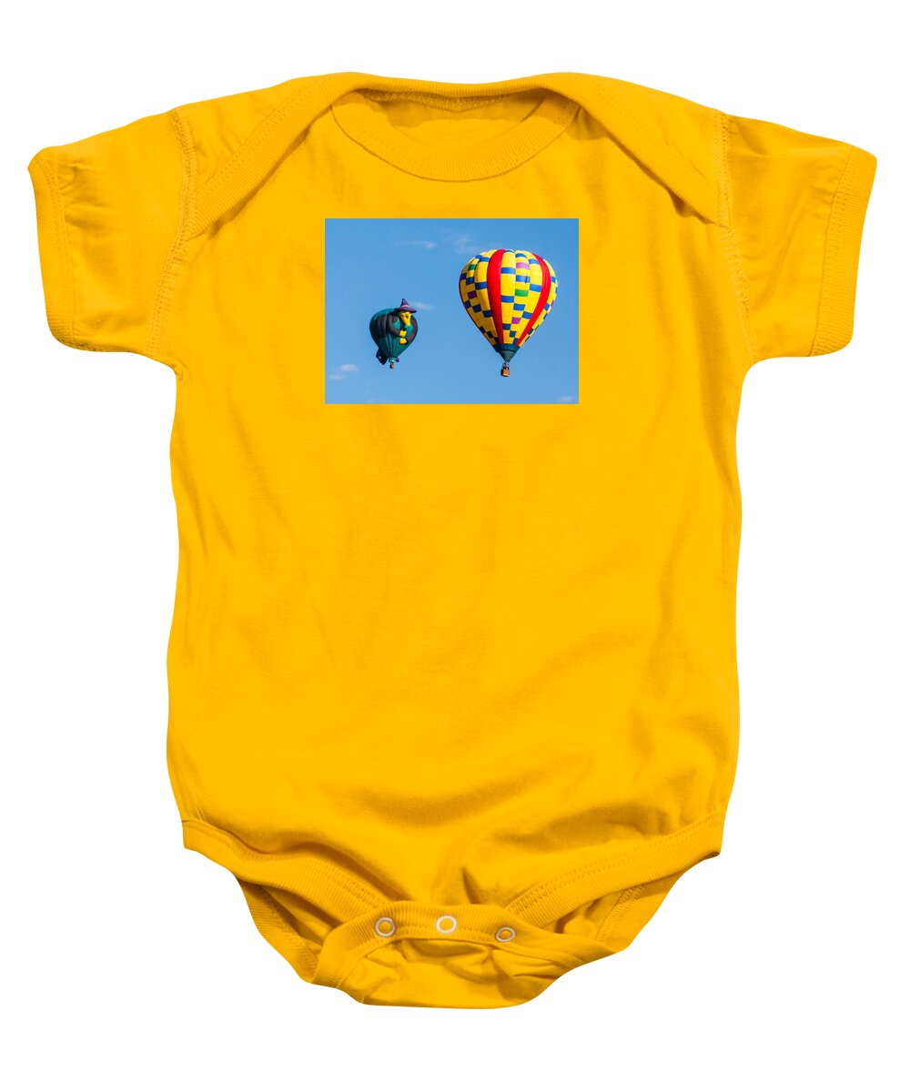  Multiple Hot Air Balloons Baby Onesie featuring the photograph You are now a balloon by Charles McCleanon