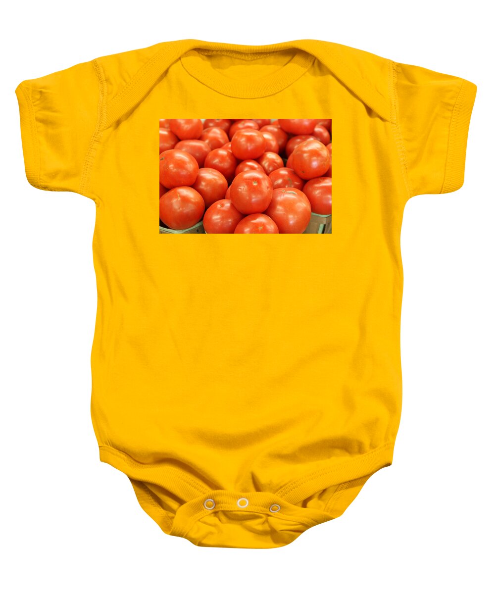 Food Baby Onesie featuring the photograph Tomatoes 247 by Michael Fryd