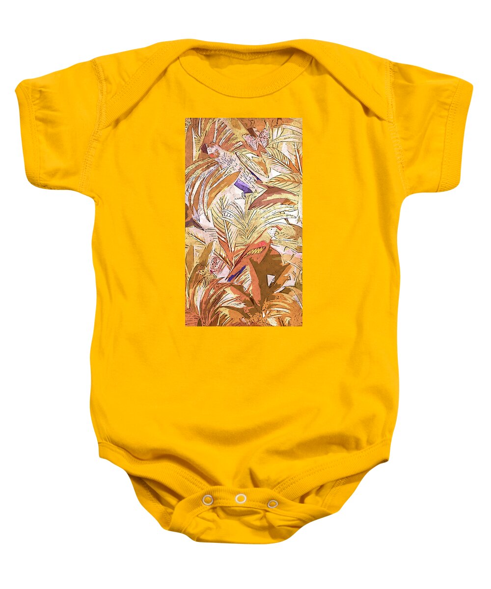 Nature Baby Onesie featuring the painting Tropicana - 05 by AM FineArtPrints