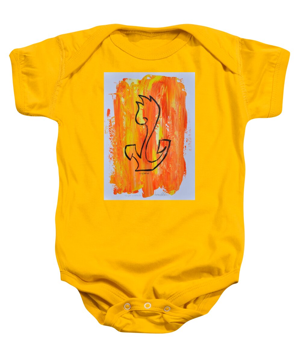 Tulips Baby Onesie featuring the painting Tulipa abstracta 03/30 by Eduard Meinema