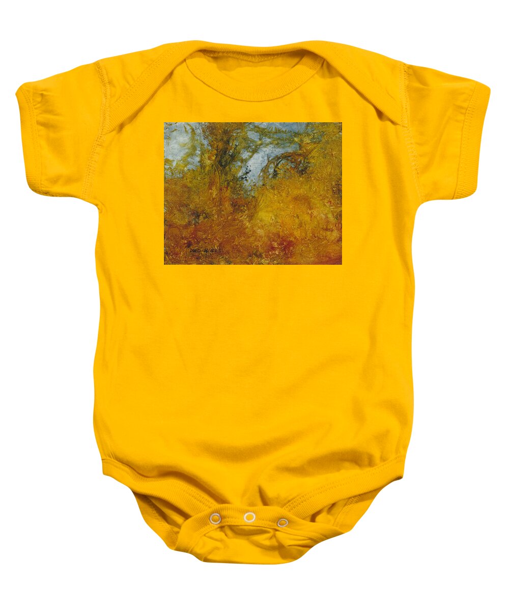 Warm Earth Baby Onesie featuring the painting Warm Earth 66 by David Ladmore