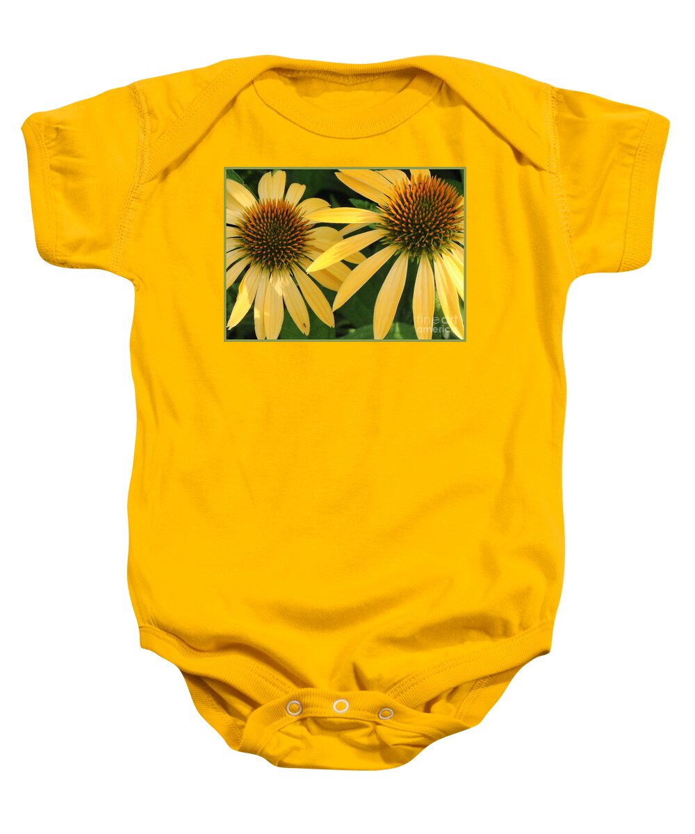 Coneflower Baby Onesie featuring the photograph Yellow Coneflowers by Dora Sofia Caputo