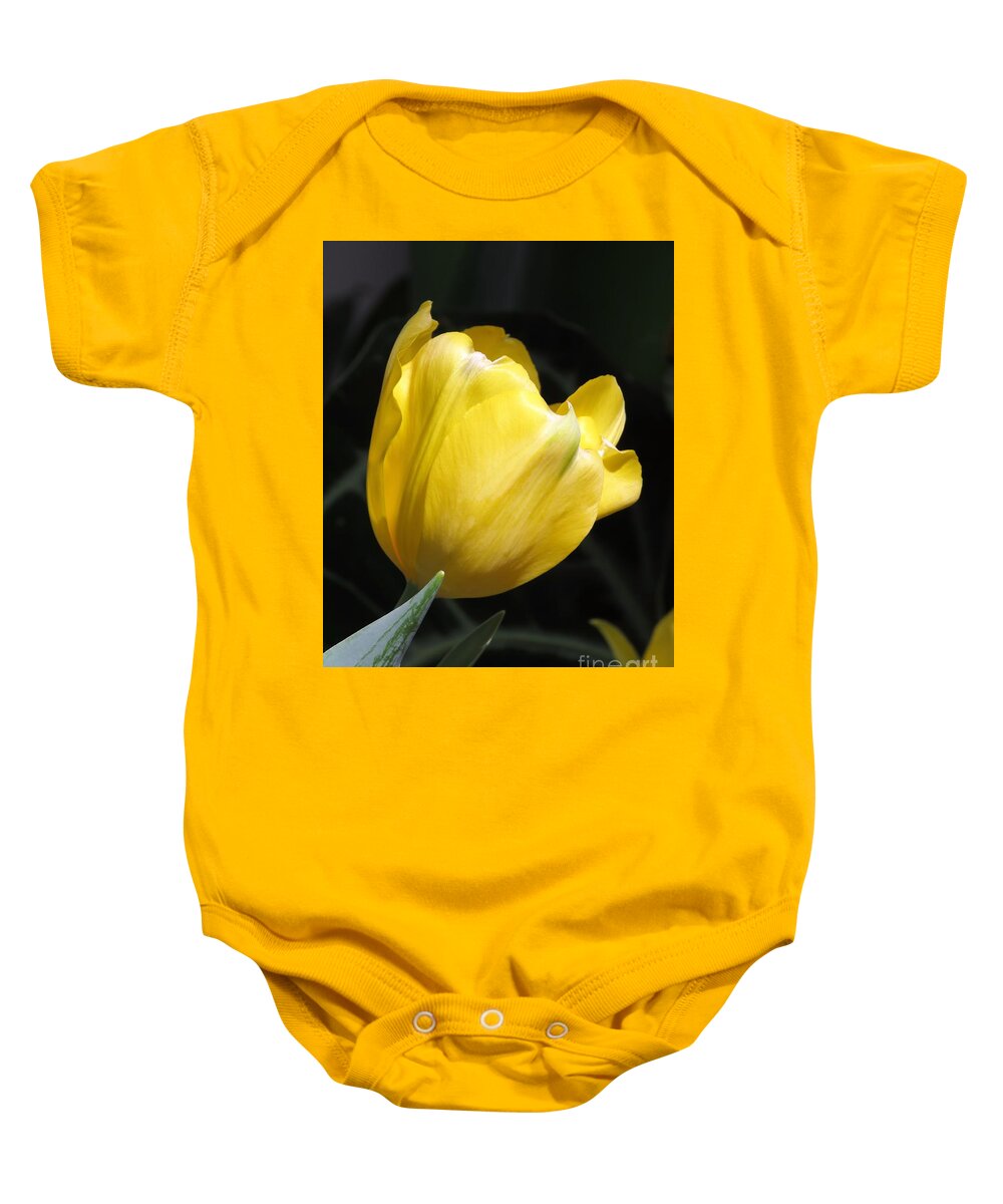 Tulip Baby Onesie featuring the photograph Yellow Light by Anita Adams