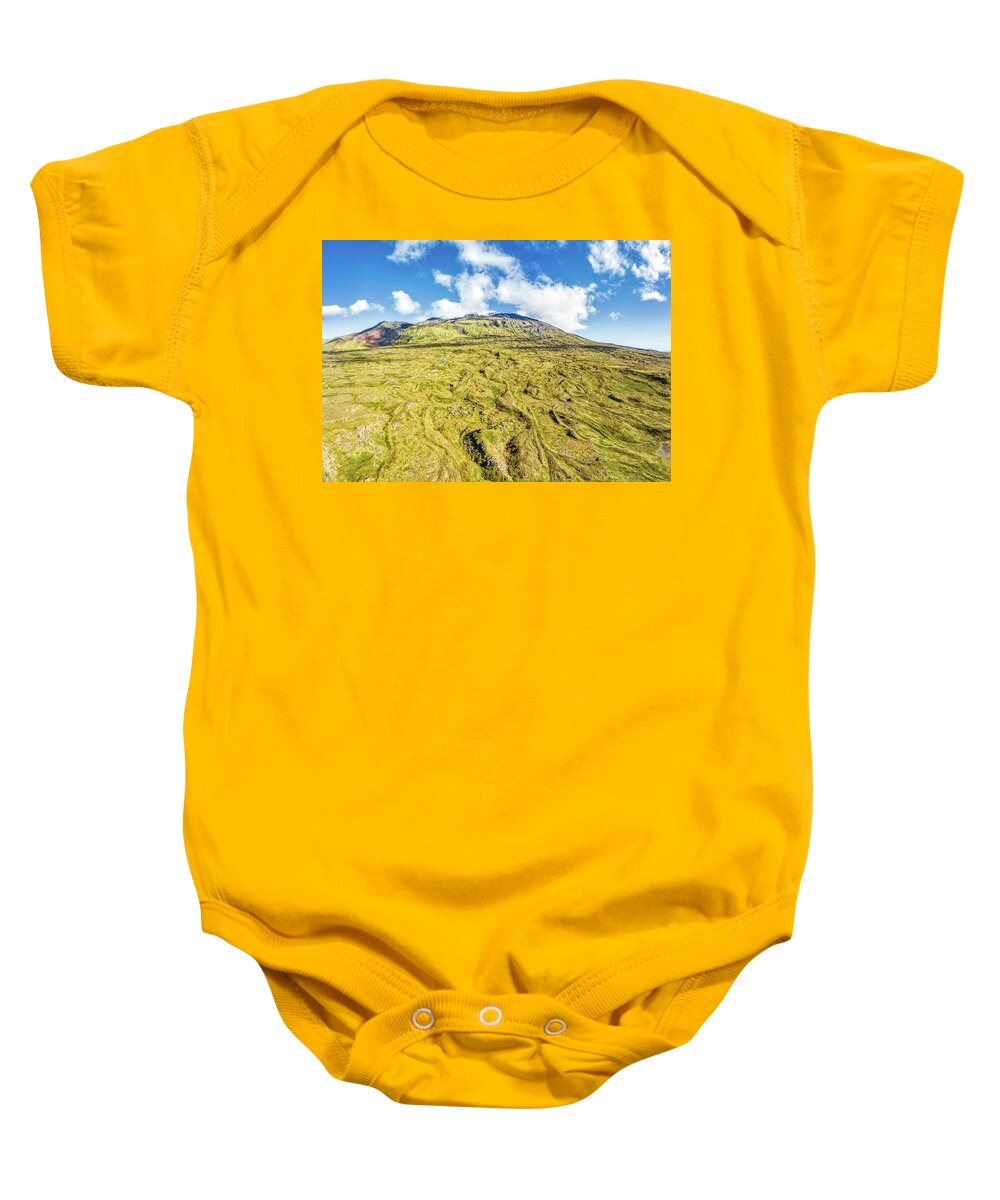 David Letts Baby Onesie featuring the photograph Snowcapped Volcano II by David Letts