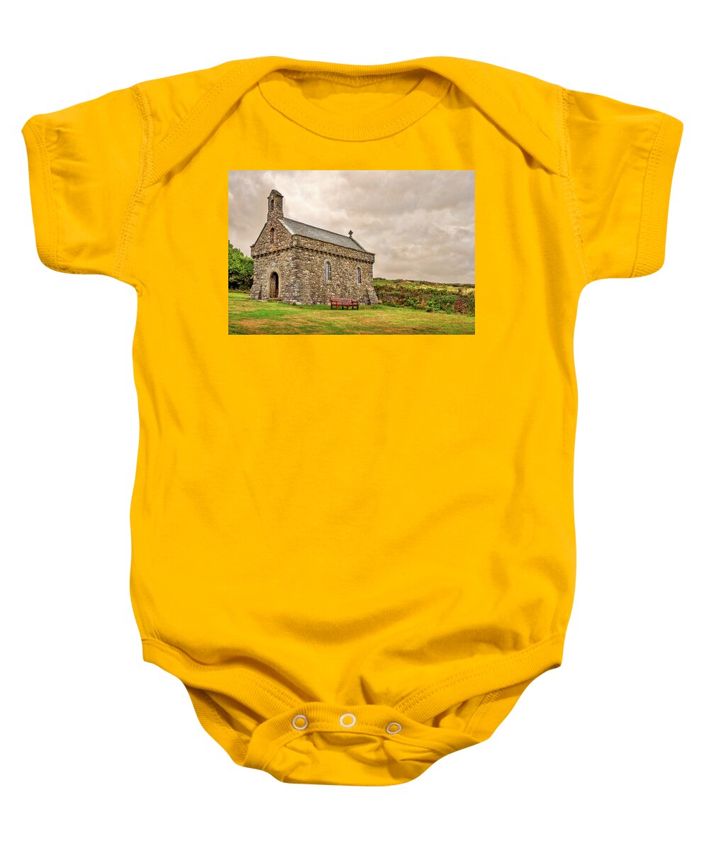 Pembrokeshire Baby Onesie featuring the photograph St Nons Retreat Chapel #2 by Mark Llewellyn