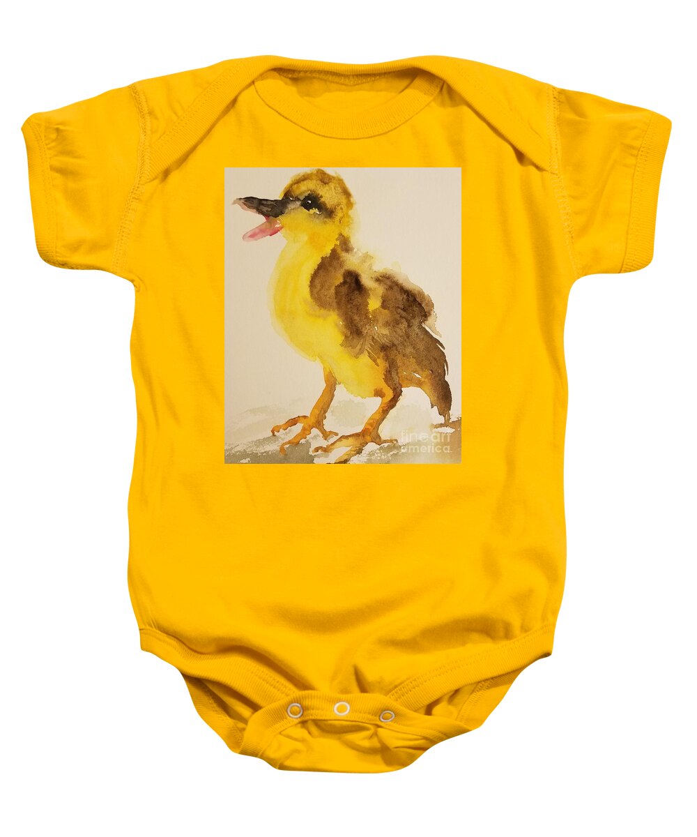 #62 2019 Baby Onesie featuring the painting #62 2019 #62 by Han in Huang wong