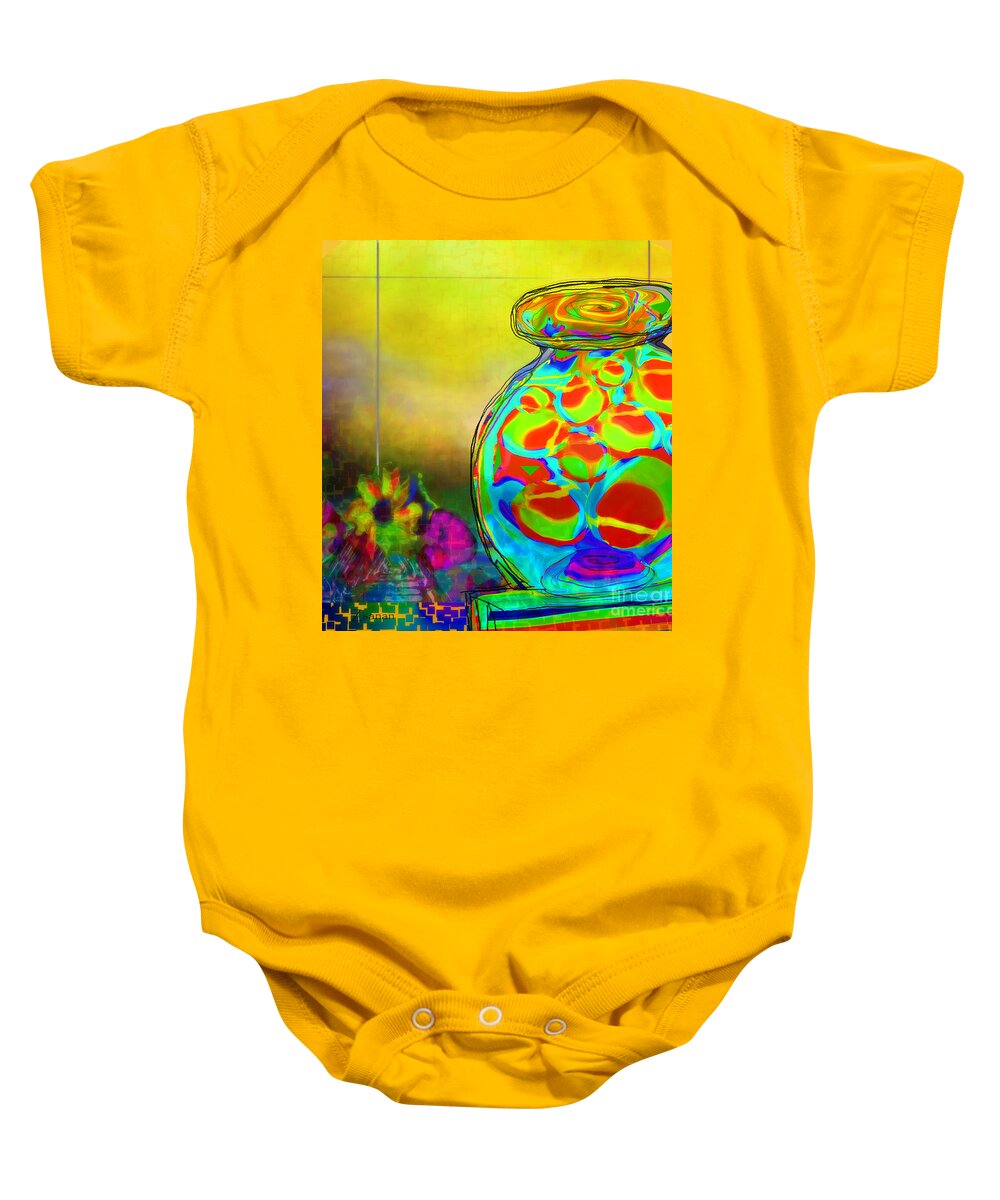 Square Baby Onesie featuring the digital art Ah LUVZ Sunny Days by Zsanan Studio
