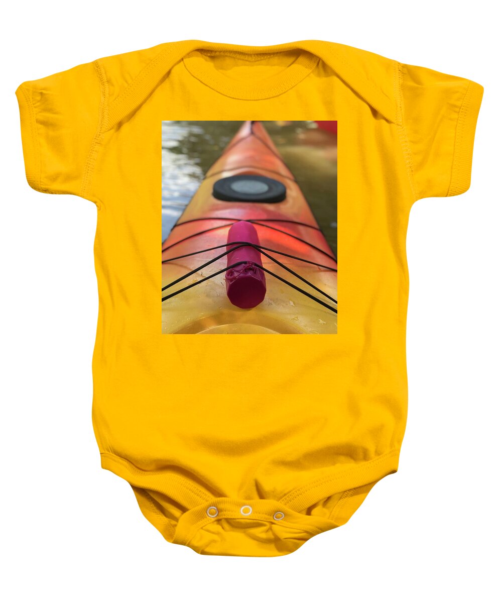 Kayak Baby Onesie featuring the photograph Another Bottle on a Boat by Lora J Wilson