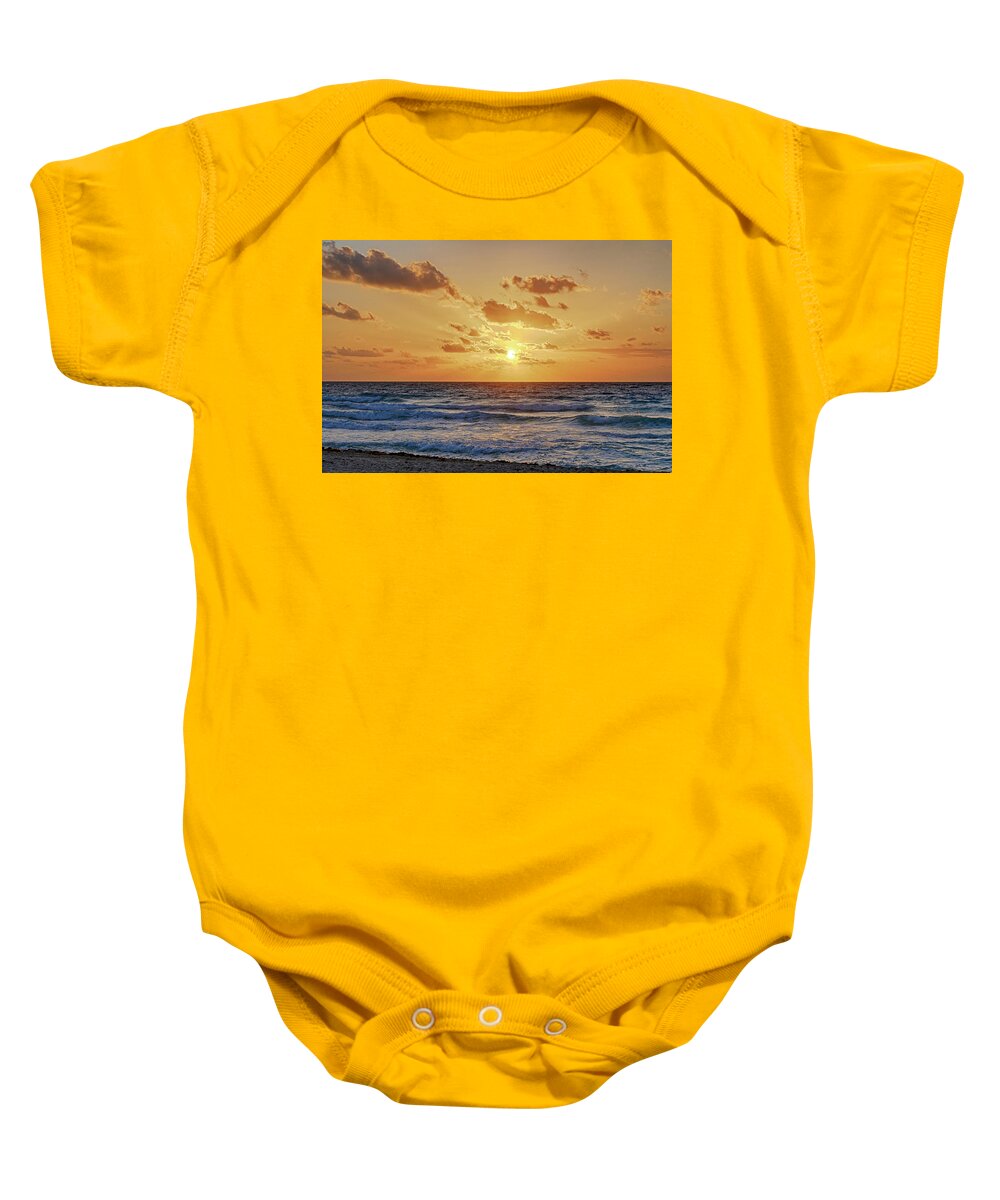 Cancun Baby Onesie featuring the photograph Beautiful Cancun Sunrise Cancun Mexico by Toby McGuire