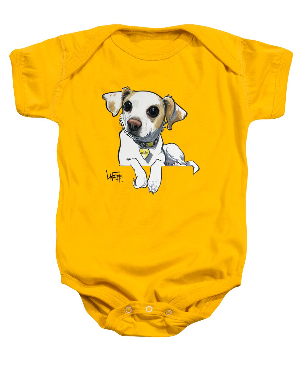 Bosco Baby Onesie featuring the drawing Bosco 5160 by Canine Caricatures By John LaFree
