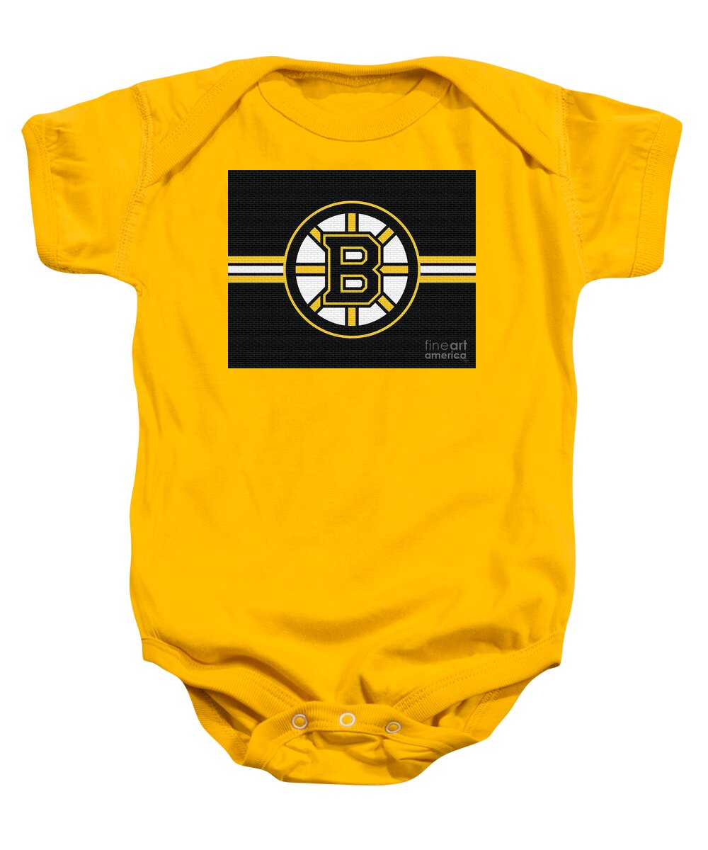 Boston Baby Onesie featuring the photograph Brick Wall Bruin by Billy Knight