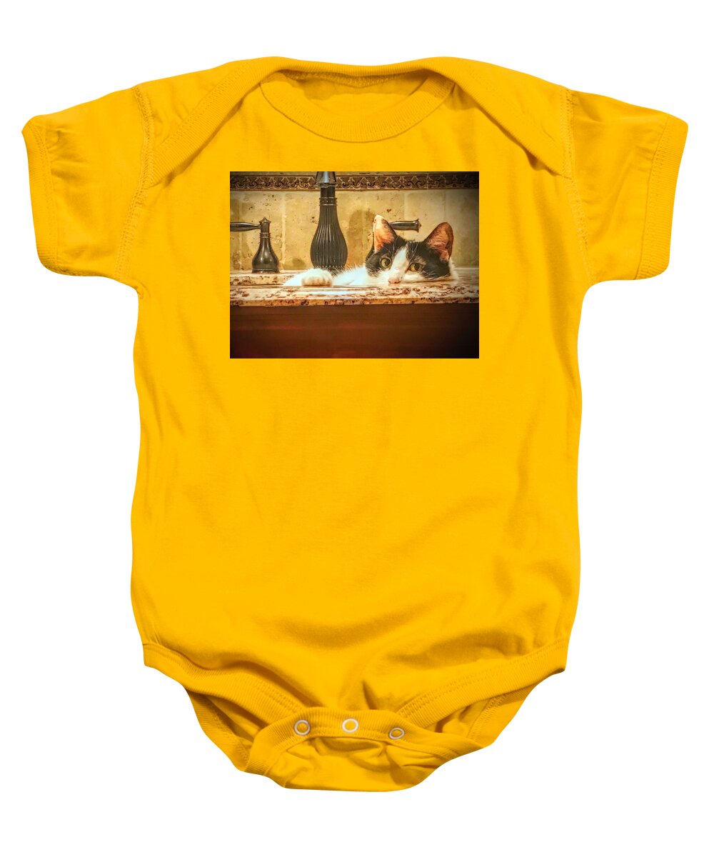  Baby Onesie featuring the photograph Brush Your Teeth Elsewhere by Jack Wilson