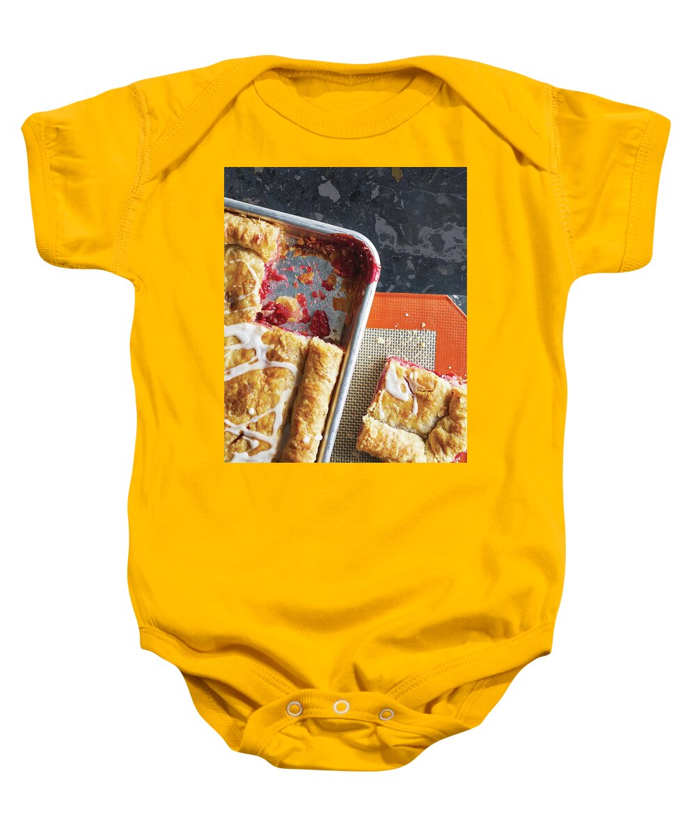 Cherry Baby Onesie featuring the photograph Cherry confection by Cuisine at Home