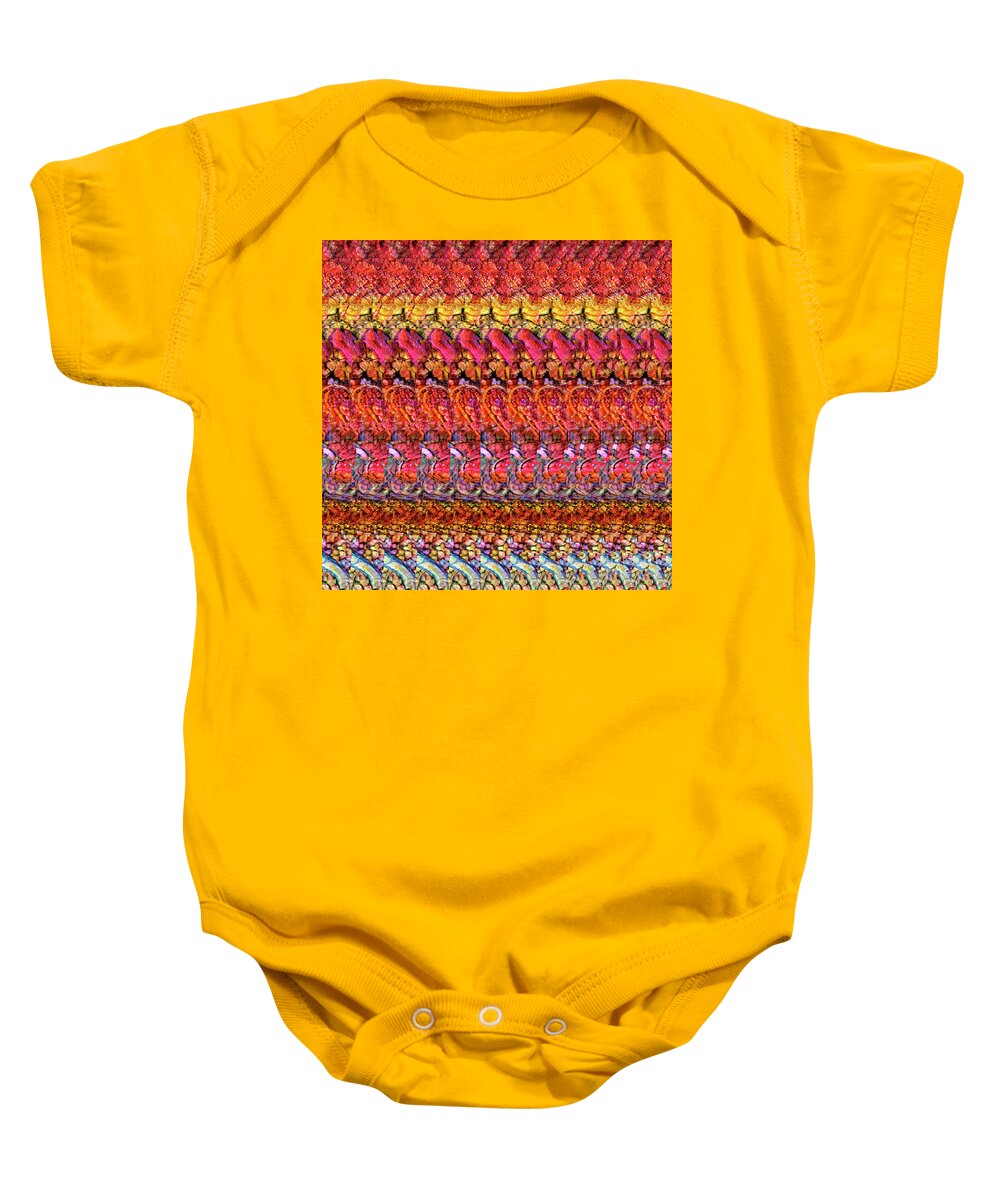 Autostereogram Baby Onesie featuring the digital art DNA Autostereogram Qualias Gut 1 by Russell Kightley